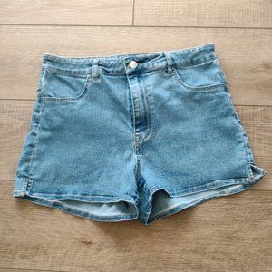 H & M High Waist, Stretch Denim Shorts